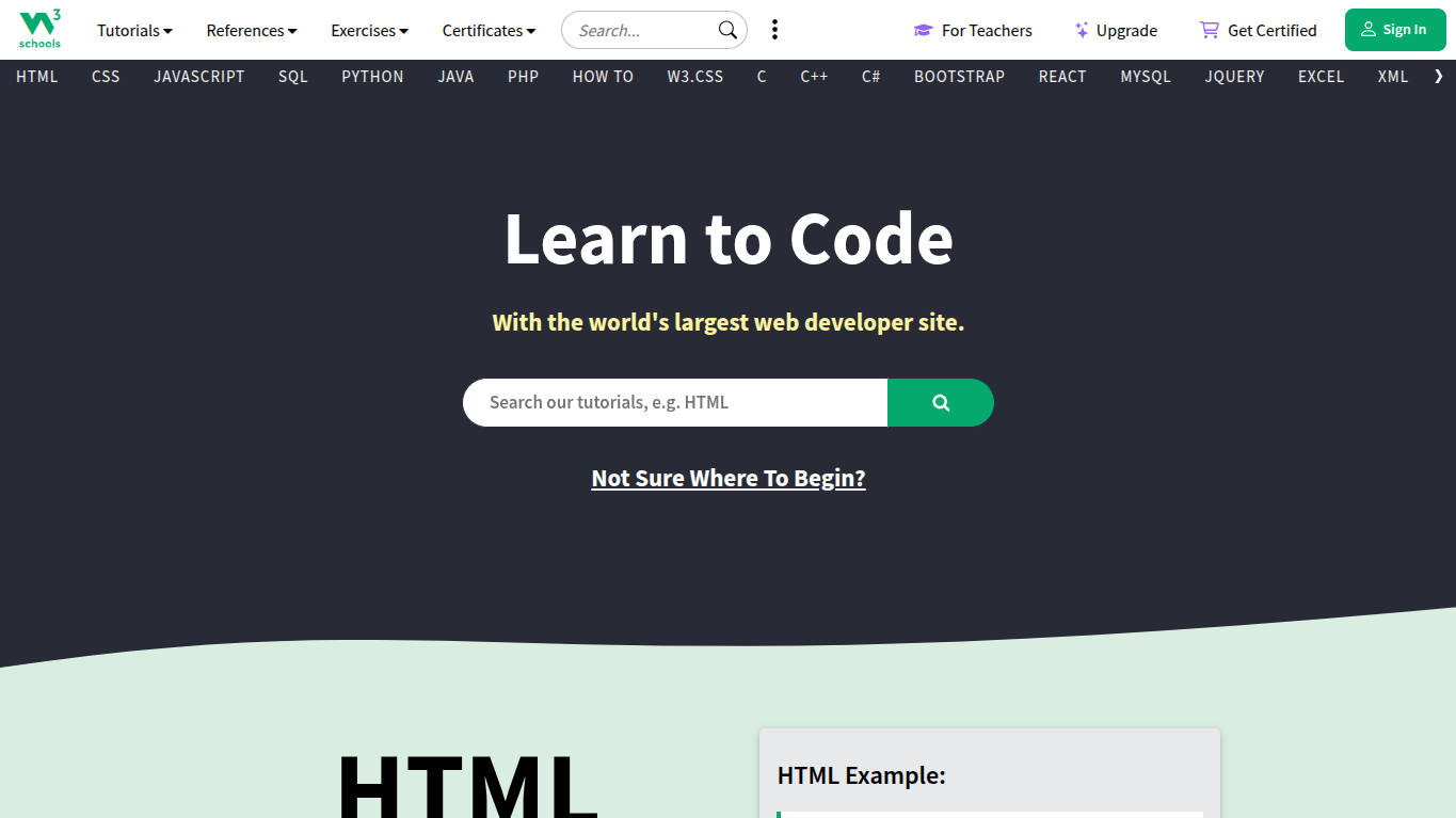 HTML tutorial